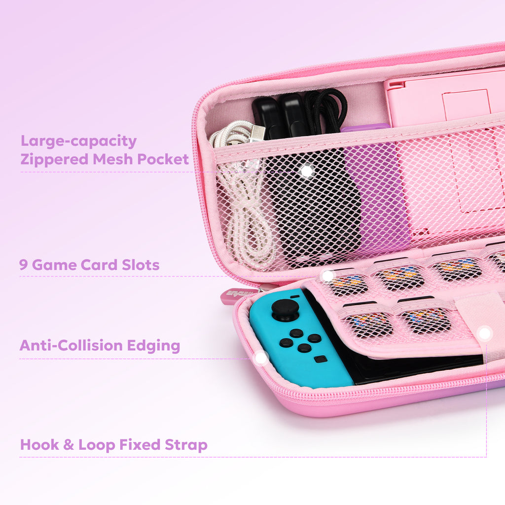 Switch Case, 17 in 1 Accessories Bundles with Carrying Bag