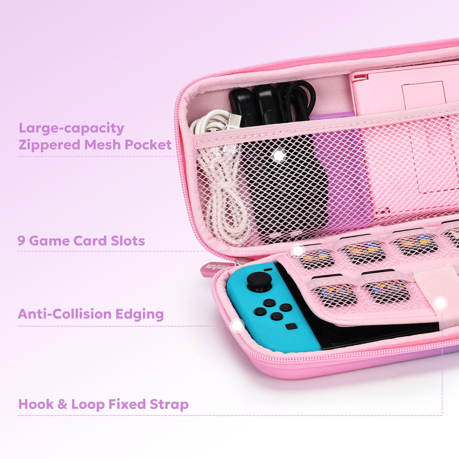 Switch Case, 17 in 1 Accessories Bundles with Carrying Bag