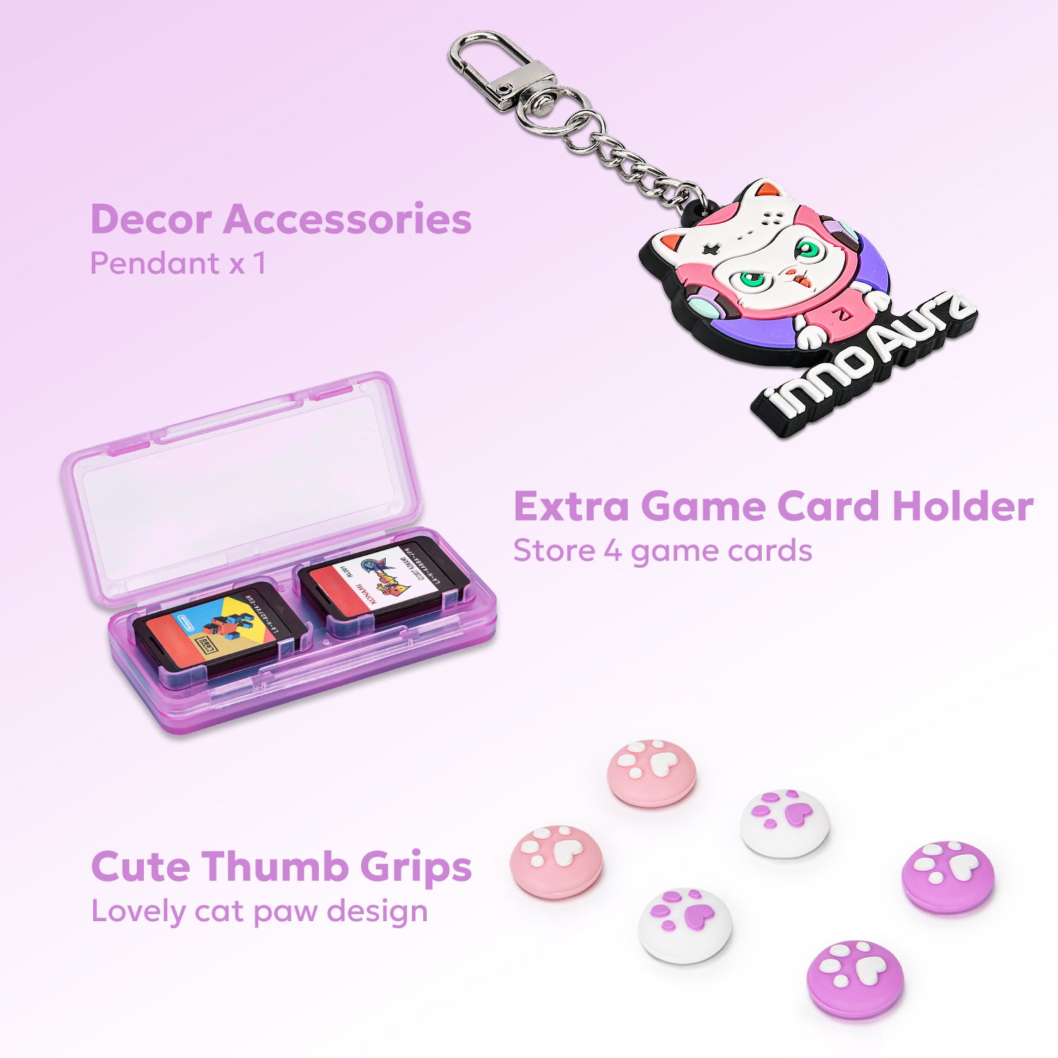 Switch Case, 17 in 1 Accessories Bundles with Carrying Bag