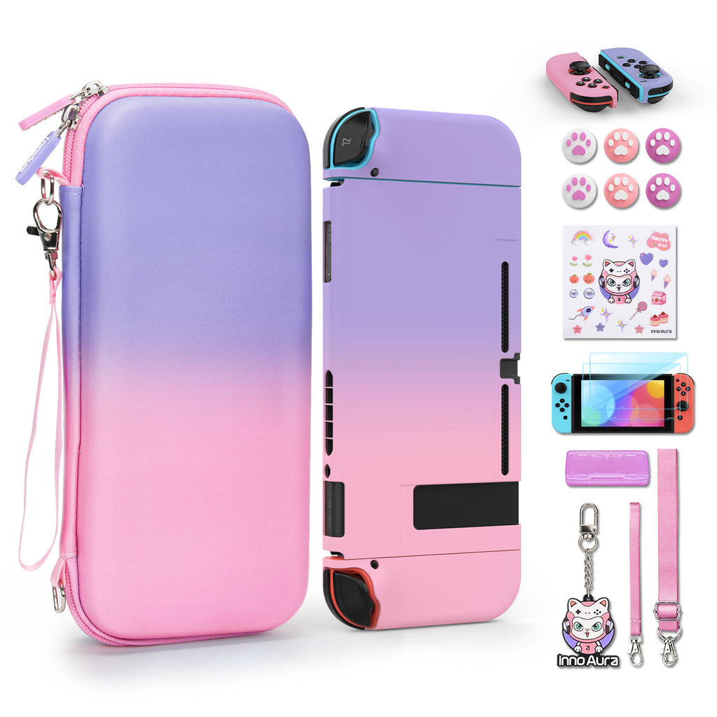Switch Case, 17 in 1 Accessories Bundles with Carrying Bag