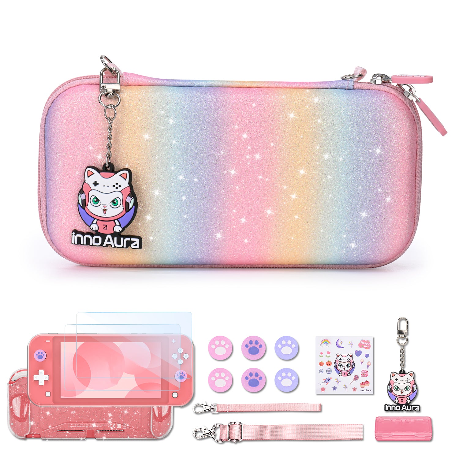 Switch Case, 17 in 1 Accessories Kit with Carrying Case